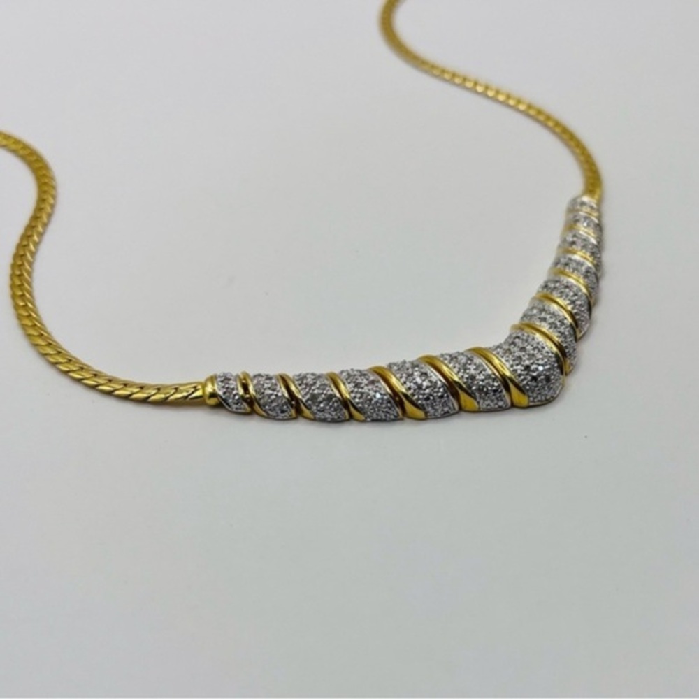 1.00 CT Elegant Natural Diamond Evening Necklace